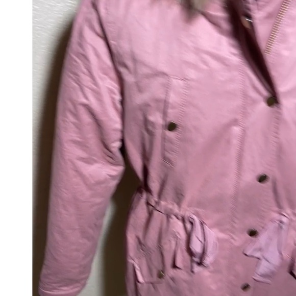 LOFT Pink Fur-Trimmed Puffer Jacket size XS - Picture 13 of 13